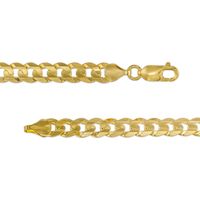 7.0mm Curb Chain Necklace in Solid 14K Gold – 24"|Peoples Jewellers