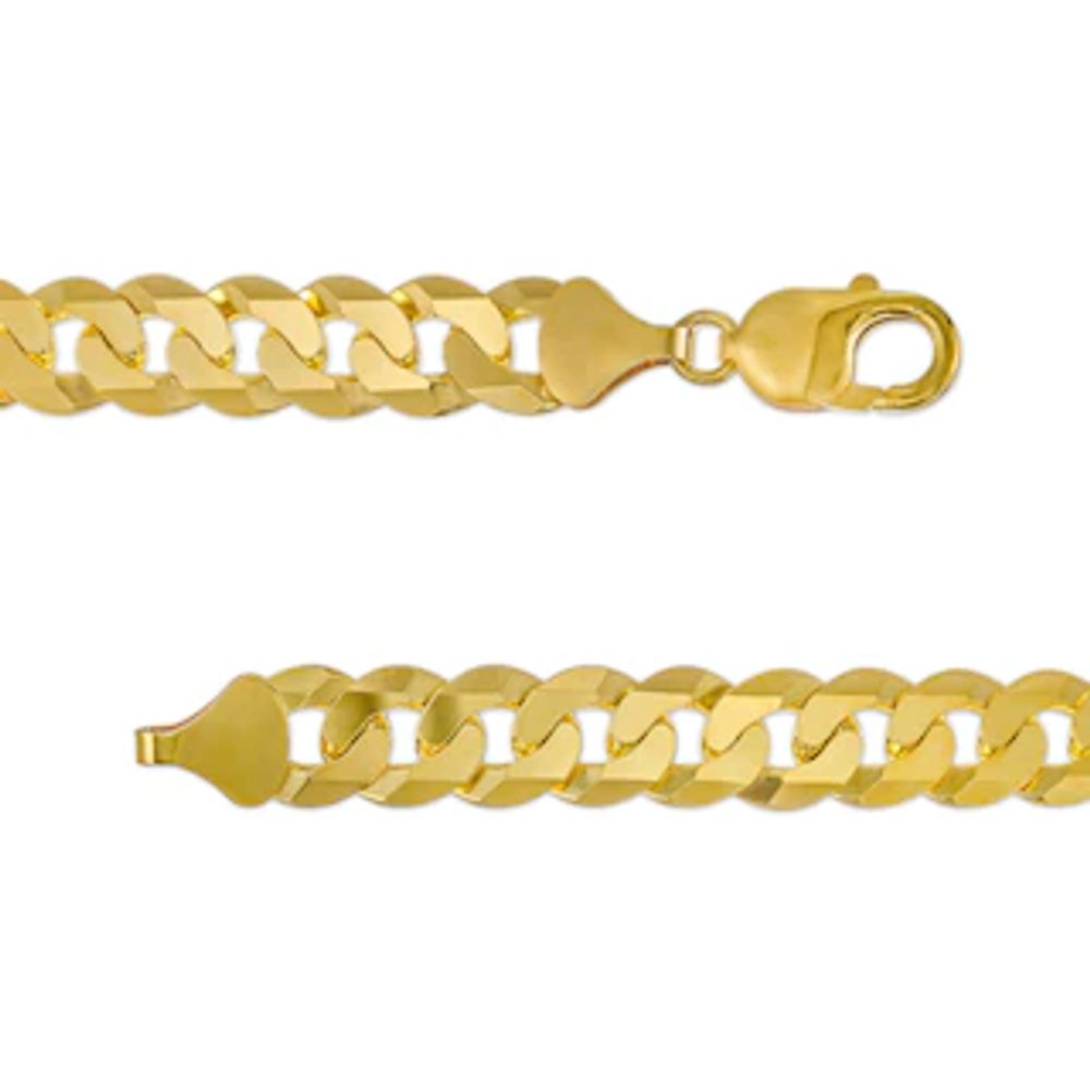 10.3mm Flat Curb Chain Necklace in Solid 10K Gold – 22"|Peoples Jewellers