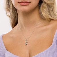 0.065 CT. T.W. Black Enhanced and White Diamond Twist Pendant in Sterling Silver|Peoples Jewellers