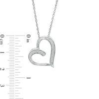 0.149 CT. T.W. Diamond Heart Pendant in Sterling Silver|Peoples Jewellers