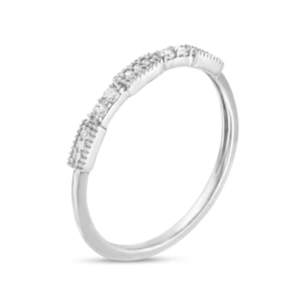 0.10 CT. T.W. Diamond Vintage-Style Stackable Band in 10K Gold|Peoples Jewellers
