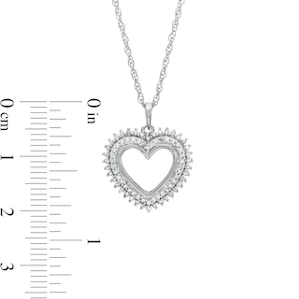 0.29 CT. T.W. Diamond Shadow Heart Pendant in 10K Gold|Peoples Jewellers