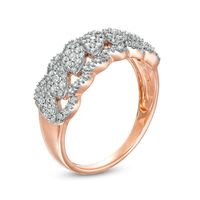 0.45 CT. T.W. Composite Diamond Scallop Edge Ring in 10K Rose Gold|Peoples Jewellers