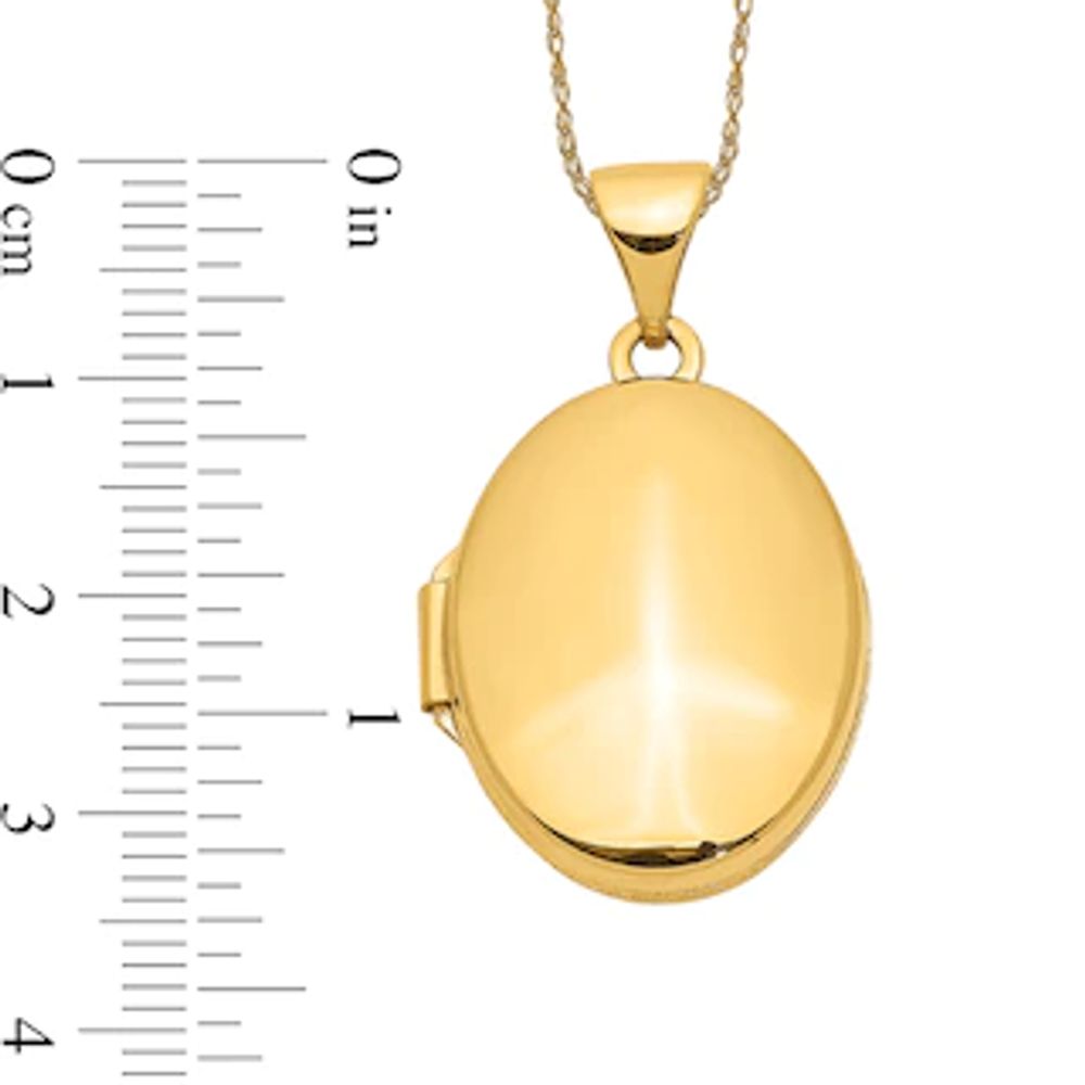 Oval Locket in 14K Gold|Peoples Jewellers