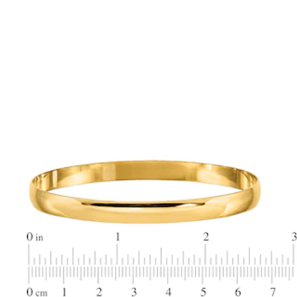 6.0mm Slip-On Bangle in Solid 14K Gold - 7.5"|Peoples Jewellers
