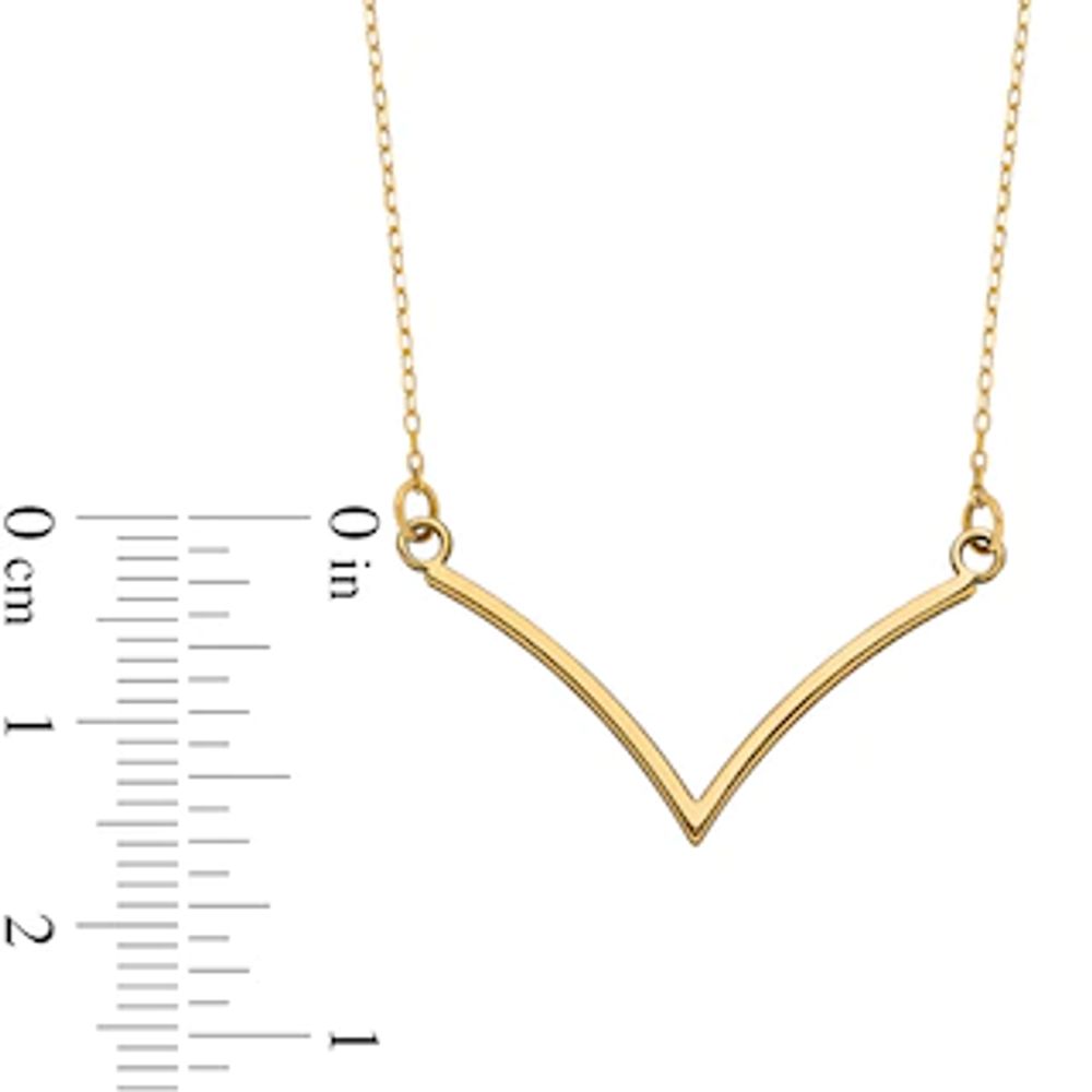 Diamond-Cut Layered Chevron Necklace in 14K Gold|Peoples Jewellers