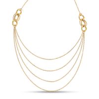 Interlocking Layered Circles Multi-Strand Necklace in 14K Gold|Peoples Jewellers