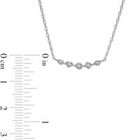 Diamond Accent Five Stone Multi-Shape Necklace in Sterling Silver|Peoples Jewellers