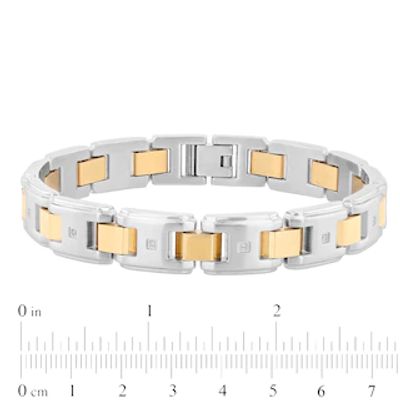 Mens Stainless Steel Bracelets - Gunmetal & Rose Gold ID Bracelets