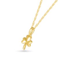 Heart-Shaped Three-Leaf Clover Pendant in 10K Gold|Peoples Jewellers