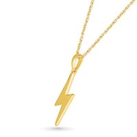 Lightning Bolt Drop Pendant in 10K Gold|Peoples Jewellers