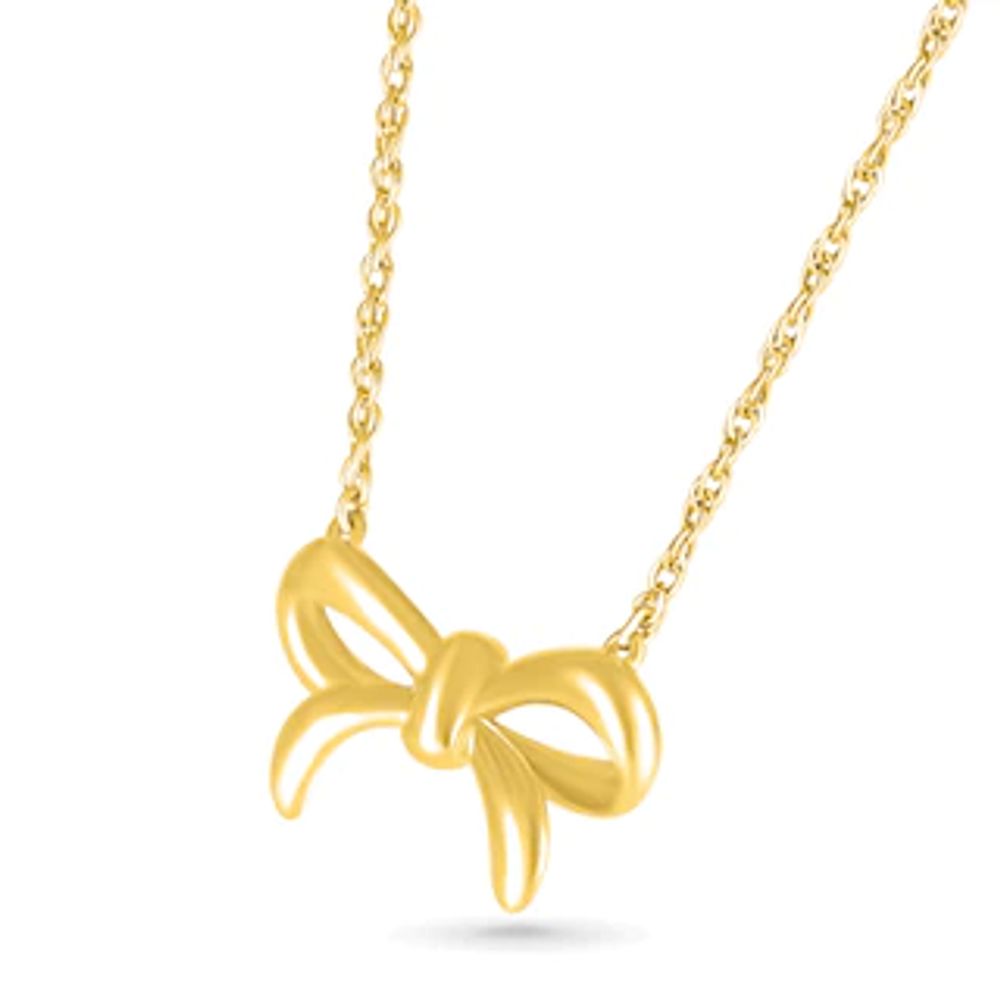 Bow Necklace in 10K Gold - 17.5"|Peoples Jewellers