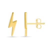 Lightning Bolt Stud Earrings in 10K Gold|Peoples Jewellers