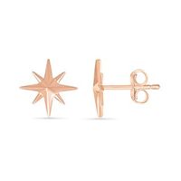 Eight-Point Star Stud Earrings in 10K Rose Gold|Peoples Jewellers