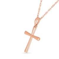 Flared Cross Pendant in 10K Rose Gold|Peoples Jewellers
