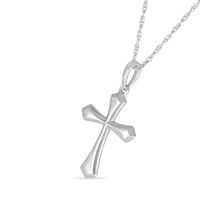 Gothic-Style Cross Pendant in 10K White Gold|Peoples Jewellers