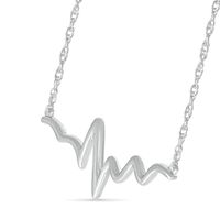 Heartbeat Necklace in 10K White Gold - 17"|Peoples Jewellers