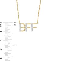 Diamond Accent "BFF" Necklace in Sterling Silver with 14K Gold Plate|Peoples Jewellers