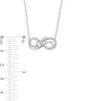 Diamond Accent "BFF" Infinity Loop Necklace in Sterling Silver|Peoples Jewellers