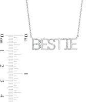 Diamond Accent "BESTIE" Necklace in Sterling Silver|Peoples Jewellers