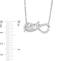 0.085 CT. T.W. Diamond "Mama" Infinity Necklace in Sterling Silver|Peoples Jewellers