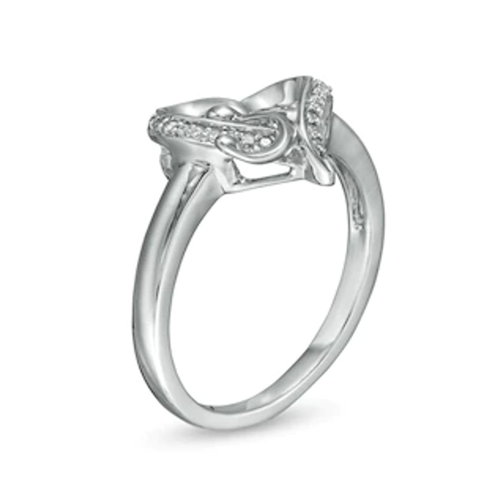 Diamond Accent Heart Ring in Sterling Silver|Peoples Jewellers