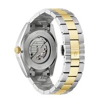 Men's Bulova Surveyor Two-Tone Automatic Watch with Silver-Tone Skeleton Dial (Model: 98A284)|Peoples Jewellers