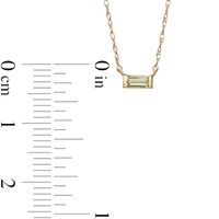 Baguette Peridot Solitaire Necklace in 10K Gold|Peoples Jewellers