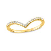 0.15 CT. T.W. Diamond Chevron Band in 14K Gold|Peoples Jewellers