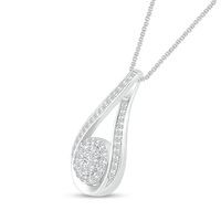 0.50 CT. T.W. Composite Diamond Looped Pendant in 10K White Gold|Peoples Jewellers