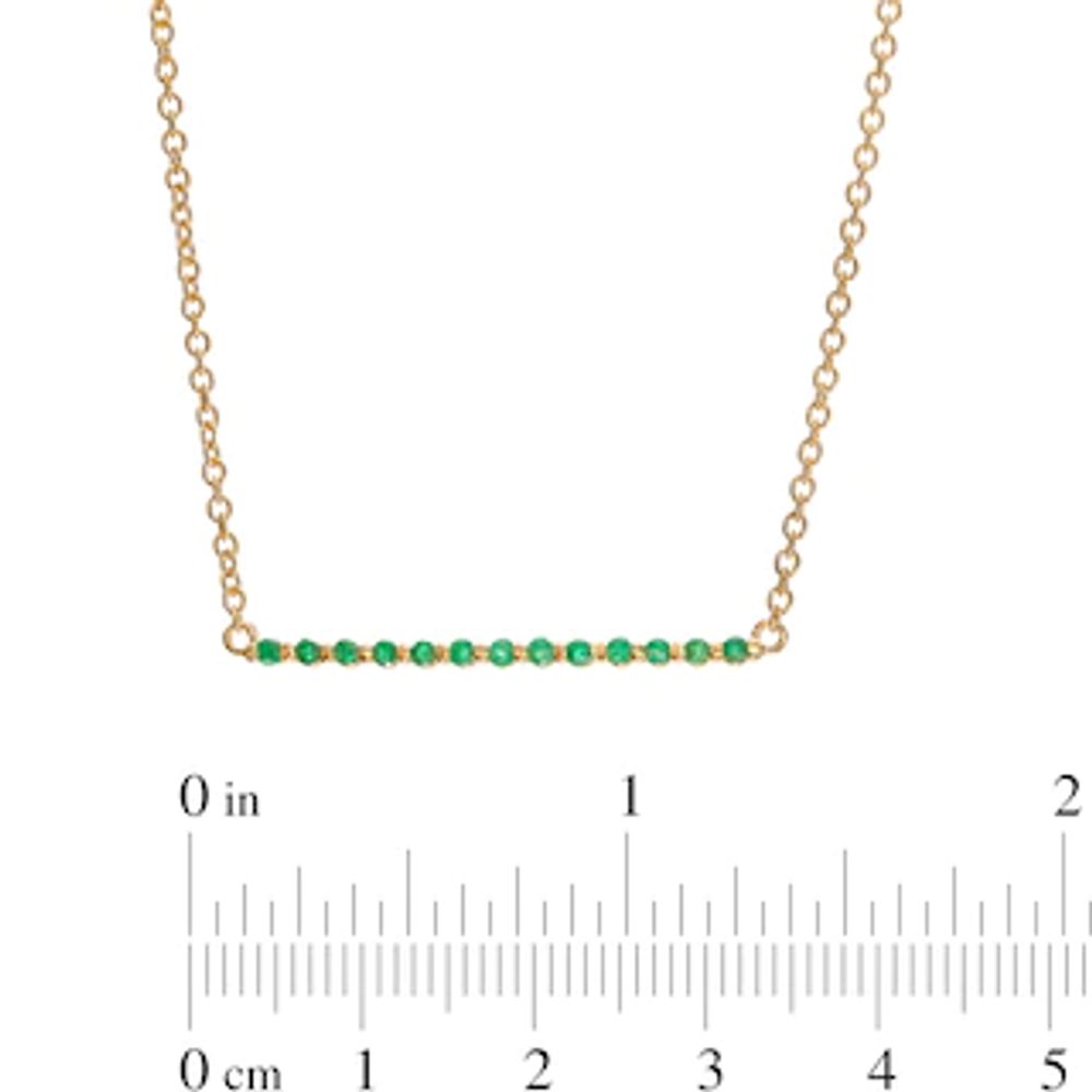 Emerald Bar Necklace in 10K Gold|Peoples Jewellers