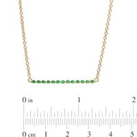 Emerald Bar Necklace in 10K Gold|Peoples Jewellers