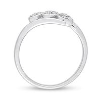 0.09 CT. T.W. Composite Diamond Heart Trio Promise Ring in Sterling Silver|Peoples Jewellers