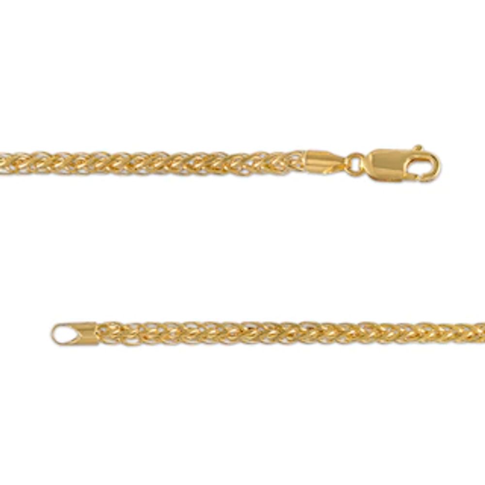 3.0mm Diamond-Cut Spiga Chain Necklace in Hollow 14K Gold - 22"|Peoples Jewellers