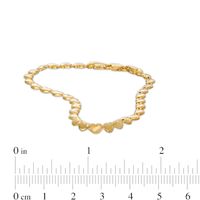 Mini Puff Hearts Stampato Bracelet in 10K Gold - 7.25"|Peoples Jewellers