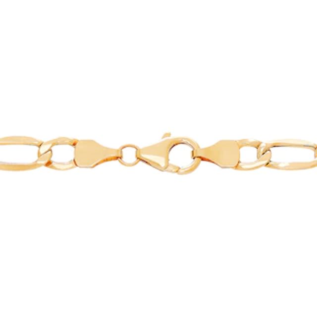 Men's 5.8mm Figaro Chain Necklace in Hollow 14K Gold - 26"|Peoples Jewellers