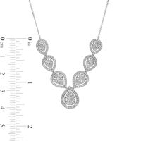 2.00 CT. T.W. Composite Pear-Shaped Diamond Frame Necklace in 10K White Gold|Peoples Jewellers