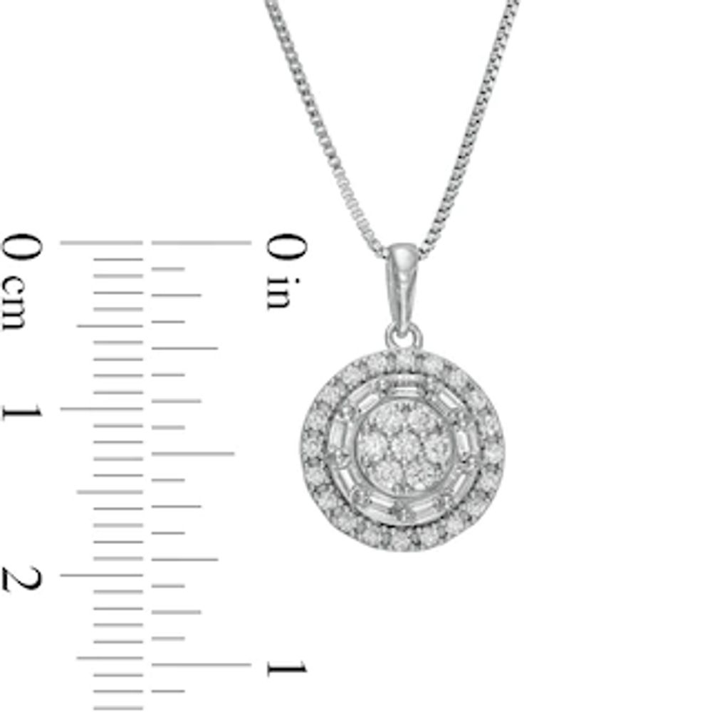 0.50 CT. T.W. Composite Diamond Pendant in 10K White Gold|Peoples Jewellers