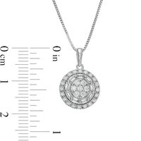 0.50 CT. T.W. Composite Diamond Pendant in 10K White Gold|Peoples Jewellers