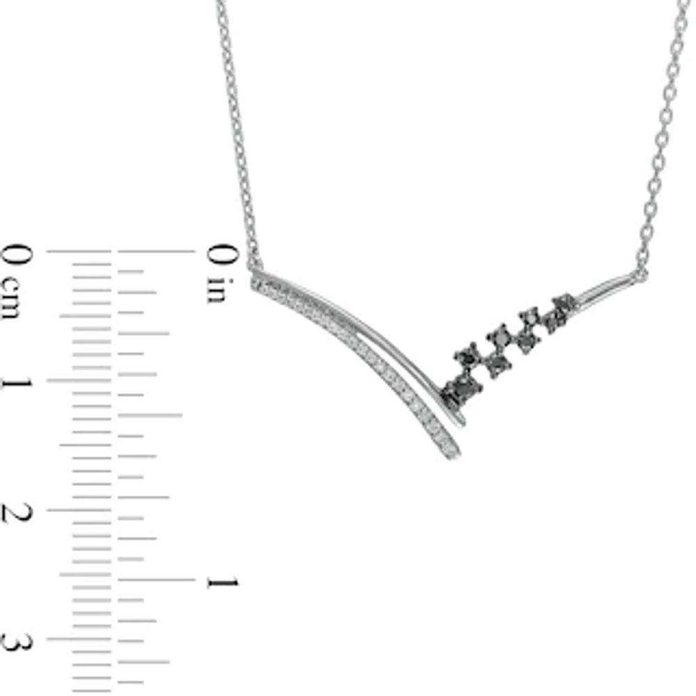 Jessica DeCarlo - Small triple chevron necklace in silver - Norbu