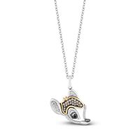 Disney Treasures Bambi 0.145 CT. T.W. Black, Champagne and White Diamond Pendant in Sterling Silver and 10K Gold|Peoples Jewellers