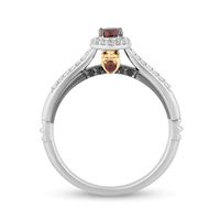 Enchanted Disney Evil Queen Garnet and 0.18 CT. T.W. Diamond Ring in Sterling Silver and 10K Gold|Peoples Jewellers