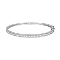 0.95 CT. T.W. Diamond Line Bangle in 14K White Gold|Peoples Jewellers