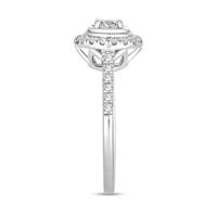 0.74 CT. T.W. Diamond Frame Engagement Ring in 14K White Gold|Peoples Jewellers