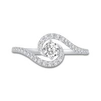 0.46 CT. T.W. Diamond Bypass Engagement Ring in 14K White Gold|Peoples Jewellers