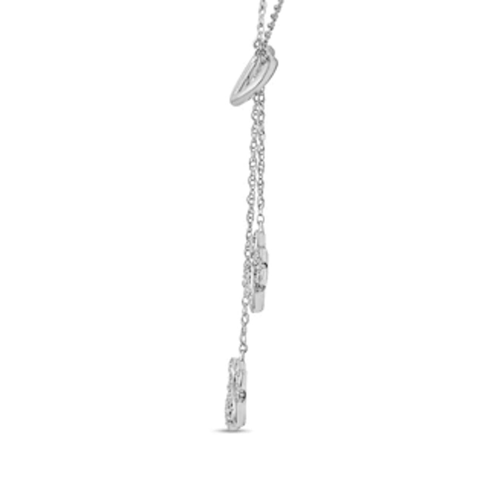 0.20 CT. T.W. Diamond Lariat Necklace in Sterling Silver|Peoples Jewellers