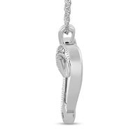 Diamond Accent Heart Pendant in Sterling Silver|Peoples Jewellers