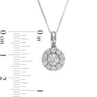 1.00 CT. T.W. Certified Lab-Created Diamond Frame Pendant in 14K White Gold (F/SI2)|Peoples Jewellers
