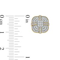 Men's 0.45 CT. T.W. Diamond King Crown-Top Stud Earrings in 10K Gold|Peoples Jewellers