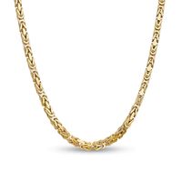 5.25mm Byzantine Chain Necklace in Solid 14K Gold